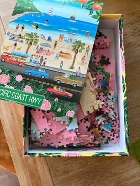Pacific Coast Hwy Puzzle by Artisan Puzzles - Beach Scene in Blue & Green